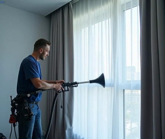 Professional curtain steam cleaning process equipment Matty Curtain Cleaning swanbank
